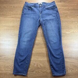 PAIGE Verdugo Crop Jeans Women's 31 Blue Mid Rise Skinny Stretch Premium Denim